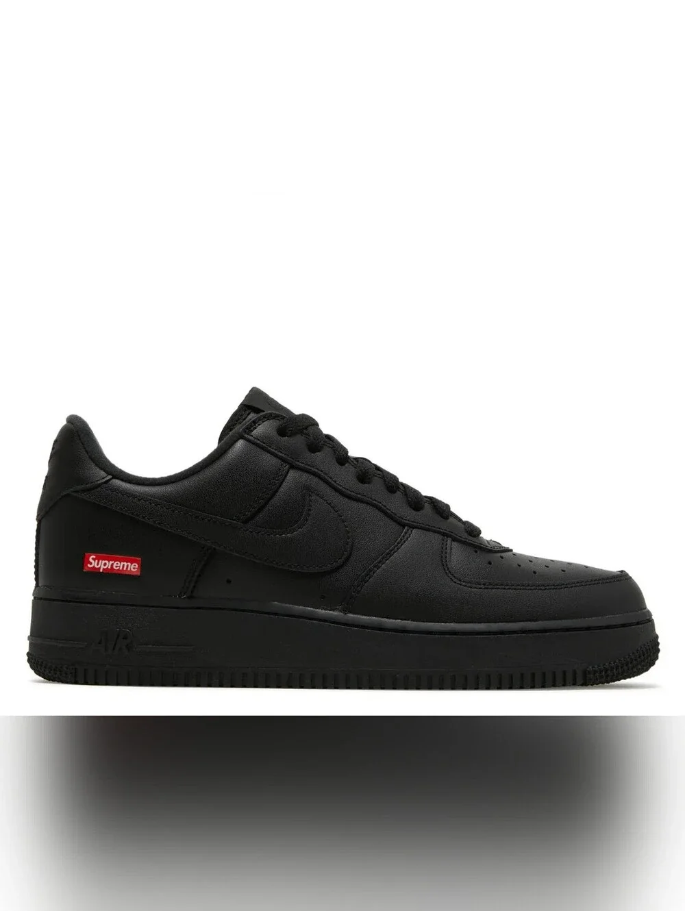 Nike Air Force 1 Low Sneaker in Black with Red Accent